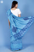 Cotton Silk Saree With Fall In Block Print